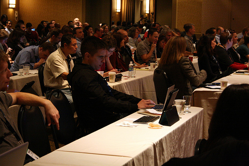 Attendees at the Financial Blogger Conference