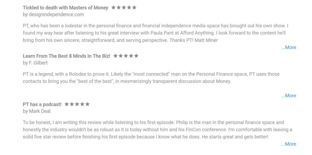 Reviews of Masters of Money